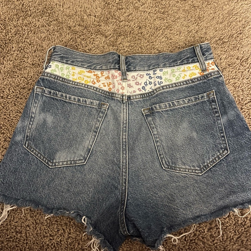 Pacsun Floral Patterned Denim Shorts